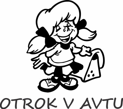 Nalepka Otrok v avtu T0169