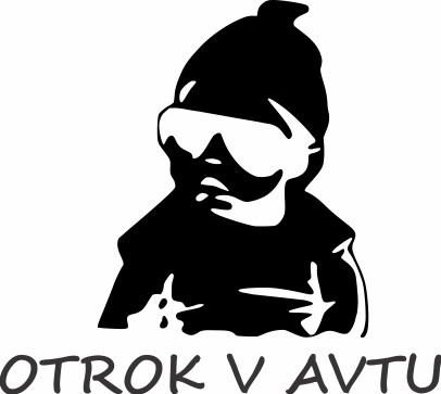 Nalepka Otrok v avtu T0172