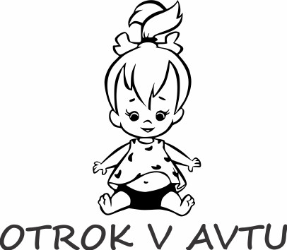 Nalepka Otrok v avtu T0174