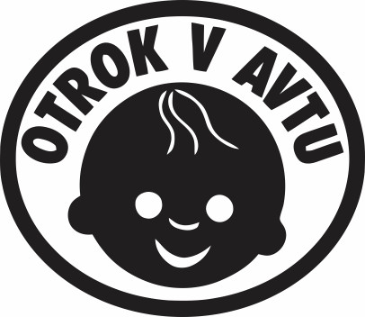 Nalepka Otrok v avtu T0183