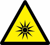 Znak Pozor! Optično sevanje