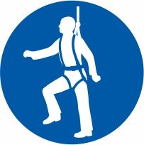 Znak Obvezna uporaba zaščitnega pasu
