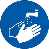 Znak Obvezno umivanje rok