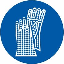 Znak Obvezna uporaba zaščitnih rokavic