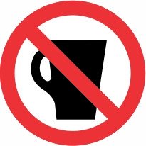Znak Prepovedan vnos pijače