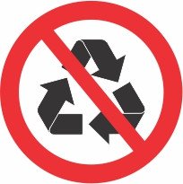 Znak Prepovedano recikliranje
