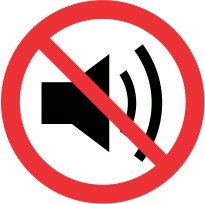 Znak Prepovedana uporaba zvočnih naprav