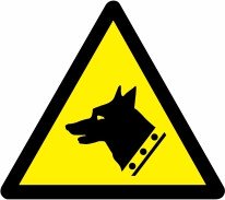 Znak Pozor! Pes čuvaj
