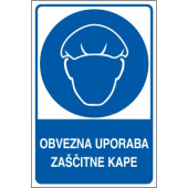 Obvezna uporaba zaščitne kape