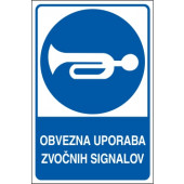 Obvezna uporaba zvočnih signalov