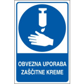 Obvezna uporaba zaščitne kreme