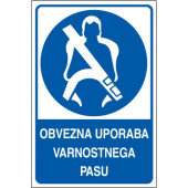 Obvezna uporaba varnostnega pasu