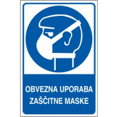 Obvezna uporaba zaščitne maske