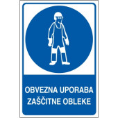 Obvezna uporaba zaščitne obleke