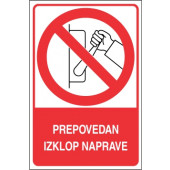 Prepovedan izklop naprave