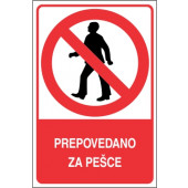 Prepovedano za pešce