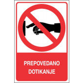 Prepovedano dotikanje