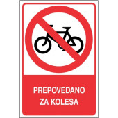 Prepovedano za kolesa