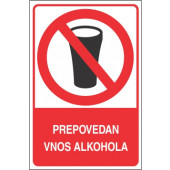 Prepovedan vnos alkohola