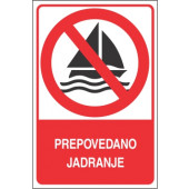 Prepovedano jadranje