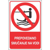 Prepovedano smučanje na vodi
