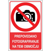 Prepovedano fotografiranje na tem območju