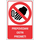 Prepovedani ostri predmeti