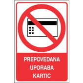 Prepovedana uporaba kartic