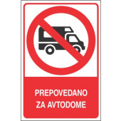 Prepovedano za avtodome