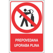 Prepovedana uporaba plina