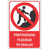 Prepovedano plezanje po skalah