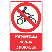 Prepovedana vožnja z motorjem