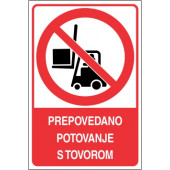 Prepovedano potovanje s tovorom