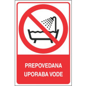 Prepovedana uporaba vode