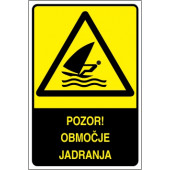 Pozor! Območje jadranja