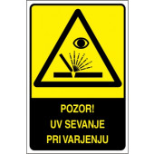 Pozor! UV sevanje pri varjenju