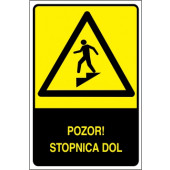 Pozor! Stopnica dol