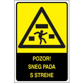 Pozor! Sneg pada s strehe