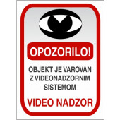 Varovano z video nadzorom