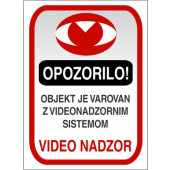 Varovano z video nadzorom