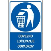 Obvezno ločevanje odpadkov