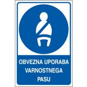 Obvezna uporaba varnostnega pasu