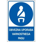 Obvezna uporaba varnostnega pasu