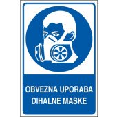 Obvezna uporaba dihalne maske