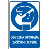 Obvezna uporaba zaščitne maske