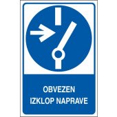 Obvezen izklop naprave