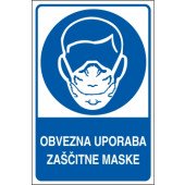 Obvezna uporaba zaščitne maske
