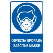 Obvezna uporaba zaščitne maske