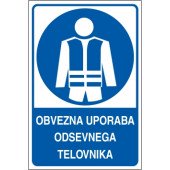 Obvezna uporaba odsevnega telovnika