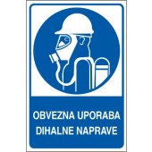 Obvezna uporaba dihalne naprave